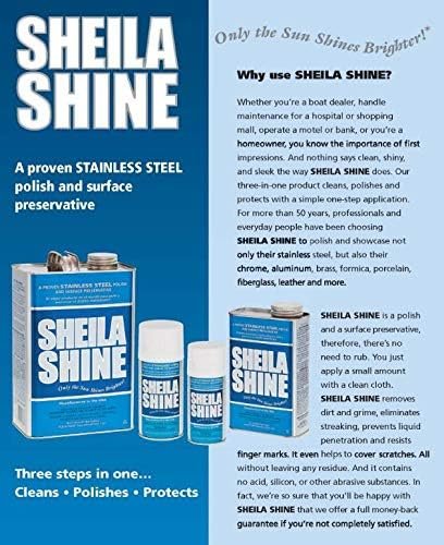 Sheila Shine Stainless Steel Cleaner Aerosol Spray 10oz Can