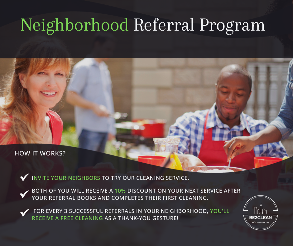 Be2clean neighbor referral plan